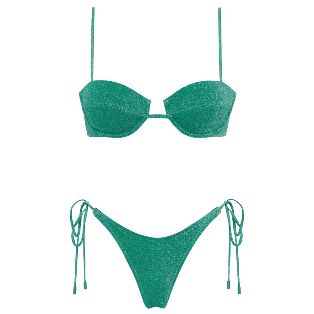 Mala jaded sparkle bikini green